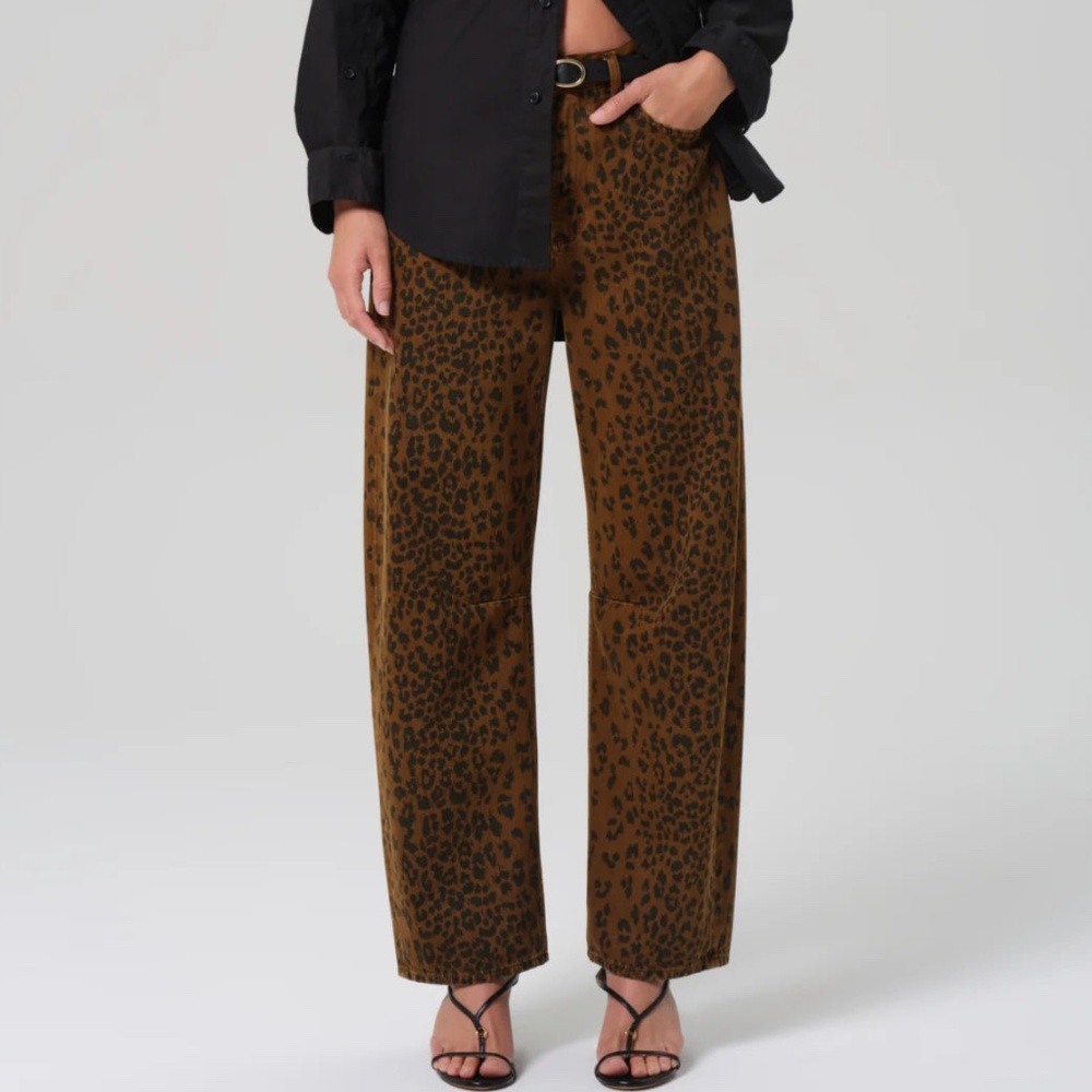 Miro Long Relaxed Jean ~ Sepia Cheetah